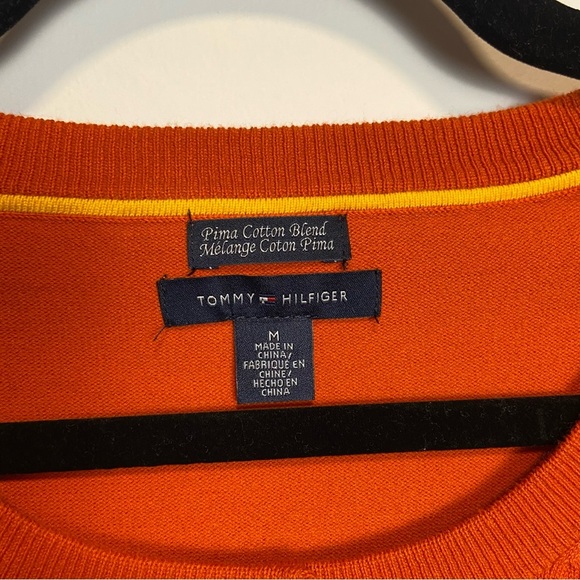 ☁️ Tommy Hilfiger/ Pima cotton orange full button cardigan - Picture 10 of 10